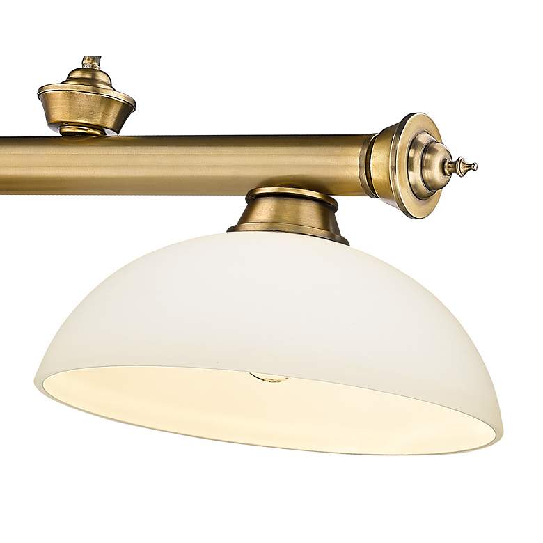 Image 7 Cordon 57 1/4" Wide Rubbed Brass 3-Light Billiard Pendant more views