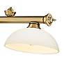 7_Cordon 57 1/4" Wide Rubbed Brass 3-Light Billiard Pendant more views