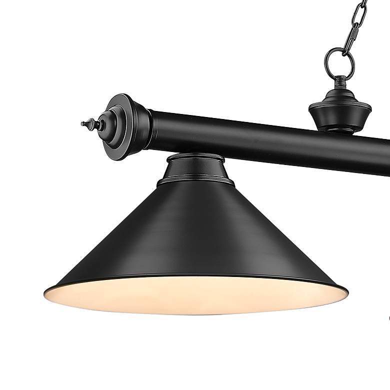 Image 4 Cordon 57 1/4"W Black and Nickel 3-Light Billiard Pendant more views