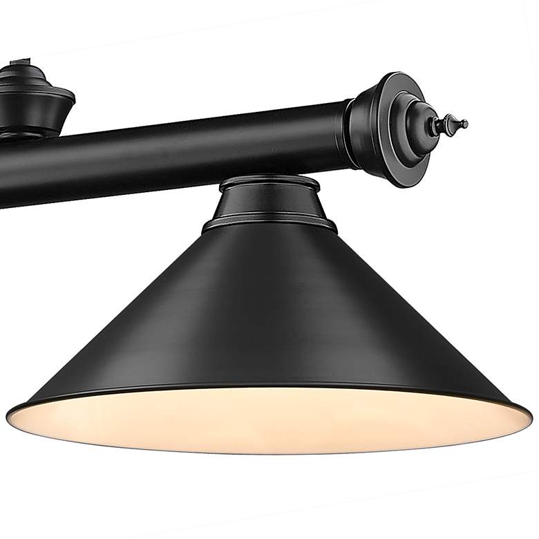 Image 5 Cordon 57 1/4"W Black and Nickel 3-Light Billiard Pendant more views