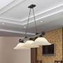 2_Cordon 58" Wide Bronze Plate 3-Light Billiard Pendant