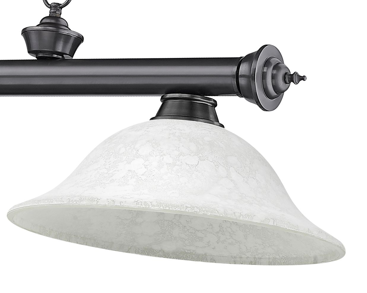 Cordon 58" Wide Bronze Plate 3-Light Billiard Pendant in scene