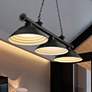 2_Cordon 58" Wide Matte Black Steel 3-Light Billiard Pendant