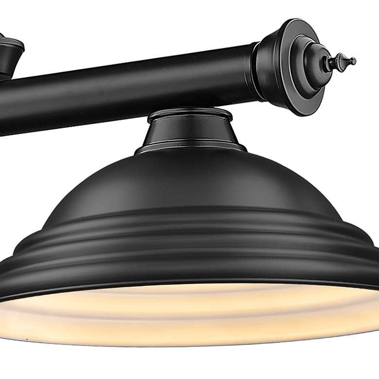 Image 5 Cordon 58" Wide Matte Black Steel 3-Light Billiard Pendant more views