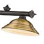 7_Cordon 58"W Bronze and Rubbed Brass 3-Light Billiard Pendant more views