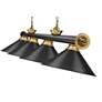 6_Cordon 81 1/4" Wide Black and Brass 4-Light Billiard Pendant more views