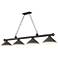 Cordon 81 1/4" Wide Bronze 4-Light Billiard Pendant