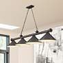 2_Cordon 81 1/4" Wide Bronze 4-Light Billiard Pendant