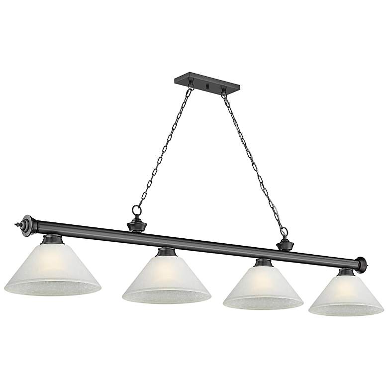 Image 3 Cordon 81 1/4" Wide Bronze Plate 4-Light Pendant