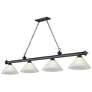 Cordon 81 1/4" Wide Bronze Plate 4-Light Pendant in scene