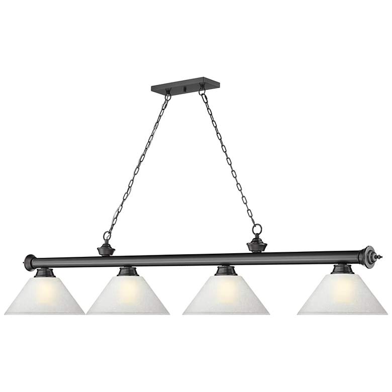 Image 7 Cordon 81 1/4" Wide Bronze Plate 4-Light Pendant more views