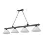 Cordon 81 1/4" Wide Bronze Plate 4-Light Pendant in scene