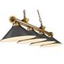 Cordon 81 1/4" Wide Rubbed Brass 4-Light Billiard Pendant in scene