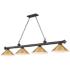 Cordon 81 1/4"W Bronze and Brass 4-Light Billiard Pendant