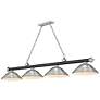 3_Cordon 81 3/4" Wide Black And Brushed Nickel 4-Light Pendant