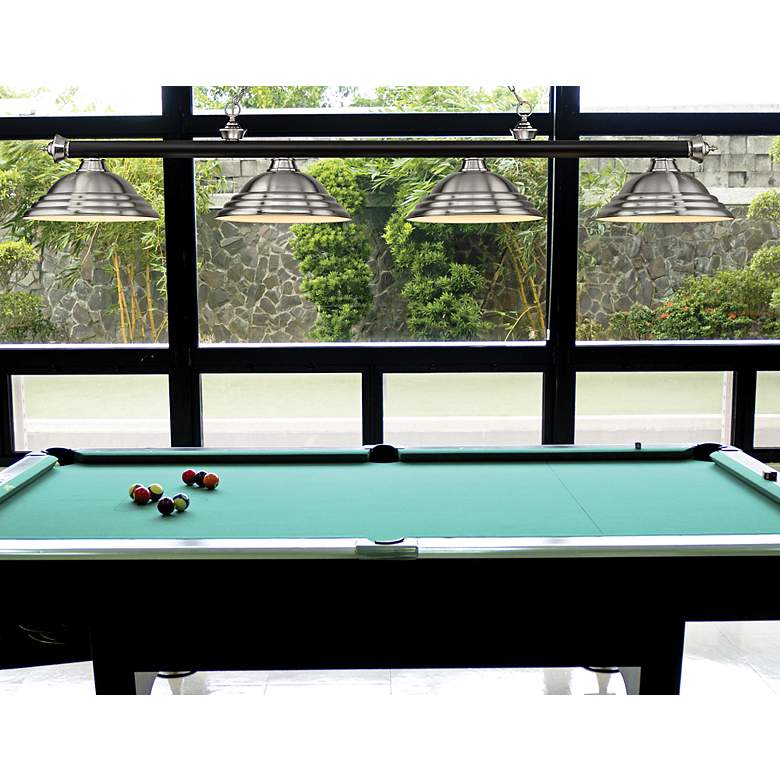 Image 2 Cordon 81 3/4" Wide Black And Brushed Nickel 4-Light Pendant