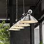 2_Cordon 81 3/4" Wide Black And Brushed Nickel 4-Light Pendant