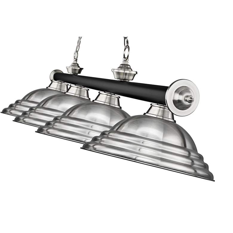 Image 5 Cordon 81 3/4" Wide Black And Brushed Nickel 4-Light Pendant more views