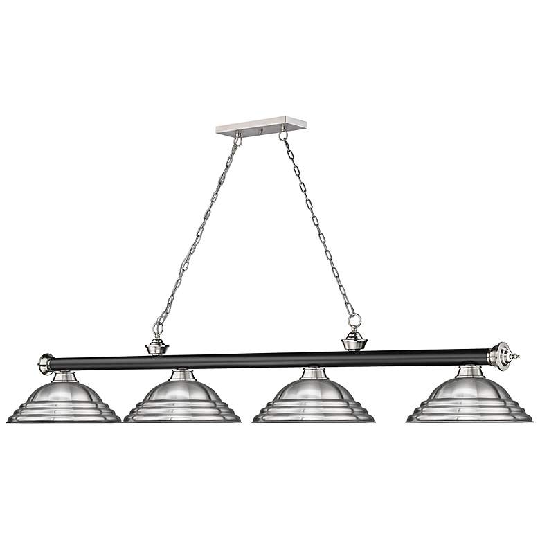 Image 6 Cordon 81 3/4" Wide Black And Brushed Nickel 4-Light Pendant more views