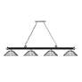 6_Cordon 81 3/4" Wide Black And Brushed Nickel 4-Light Pendant more views