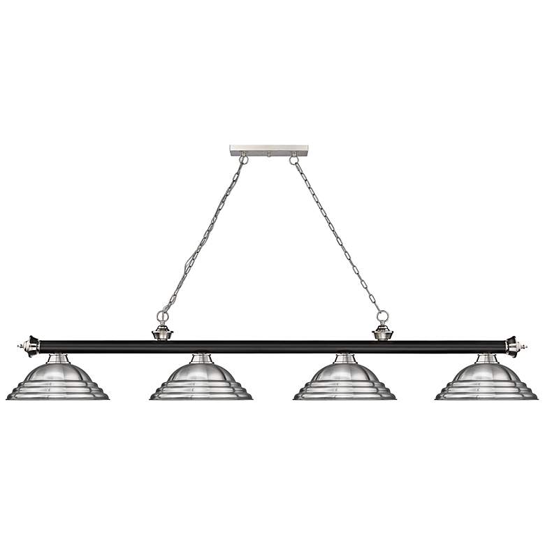 Image 7 Cordon 81 3/4" Wide Black And Brushed Nickel 4-Light Pendant more views