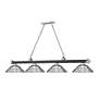 7_Cordon 81 3/4" Wide Black And Brushed Nickel 4-Light Pendant more views