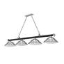 Cordon 81 3/4" Wide Black And Brushed Nickel 4-Light Pendant in scene