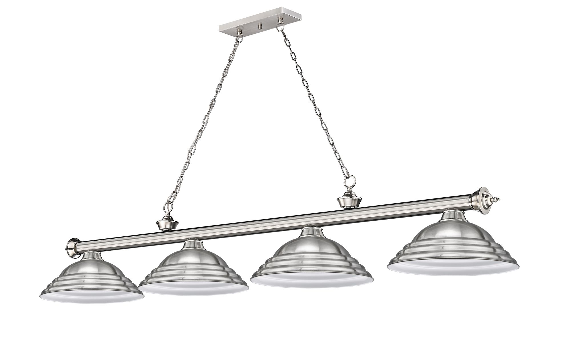 Cordon 81 3/4" Wide Brushed Nickel 4-Light Billiard Pendant