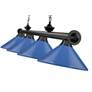 Cordon 81 3/4"W Black and Blue 4-Light Billiard Chandelier in scene