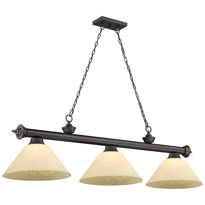Image 1 Cordon by Z-Lite Bronze 3 Light Billiard Light