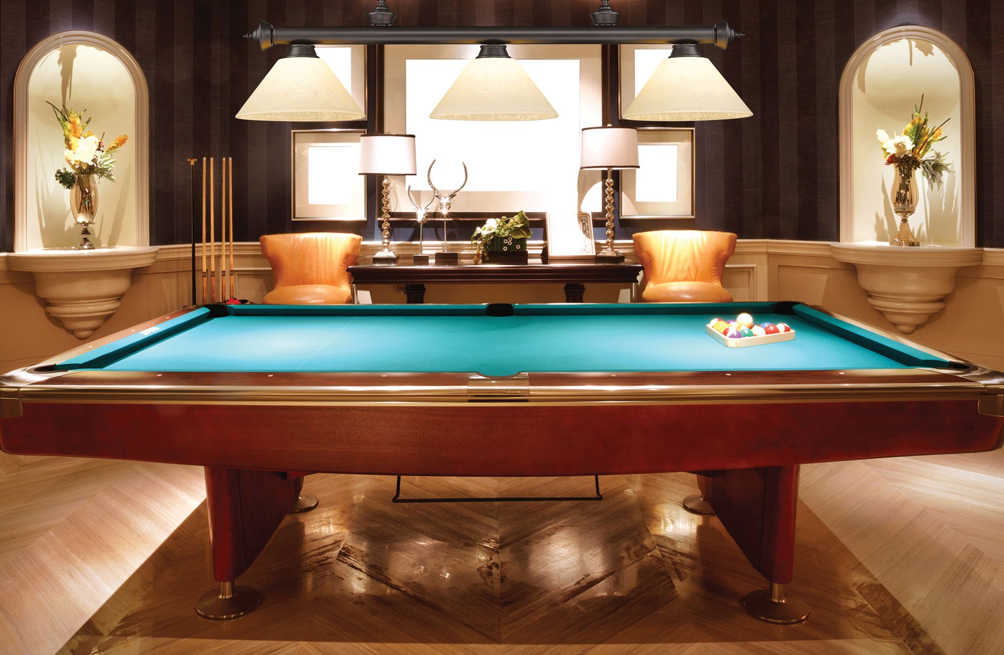 Image 3 Cordon by Z-Lite Bronze 3 Light Billiard Light more views