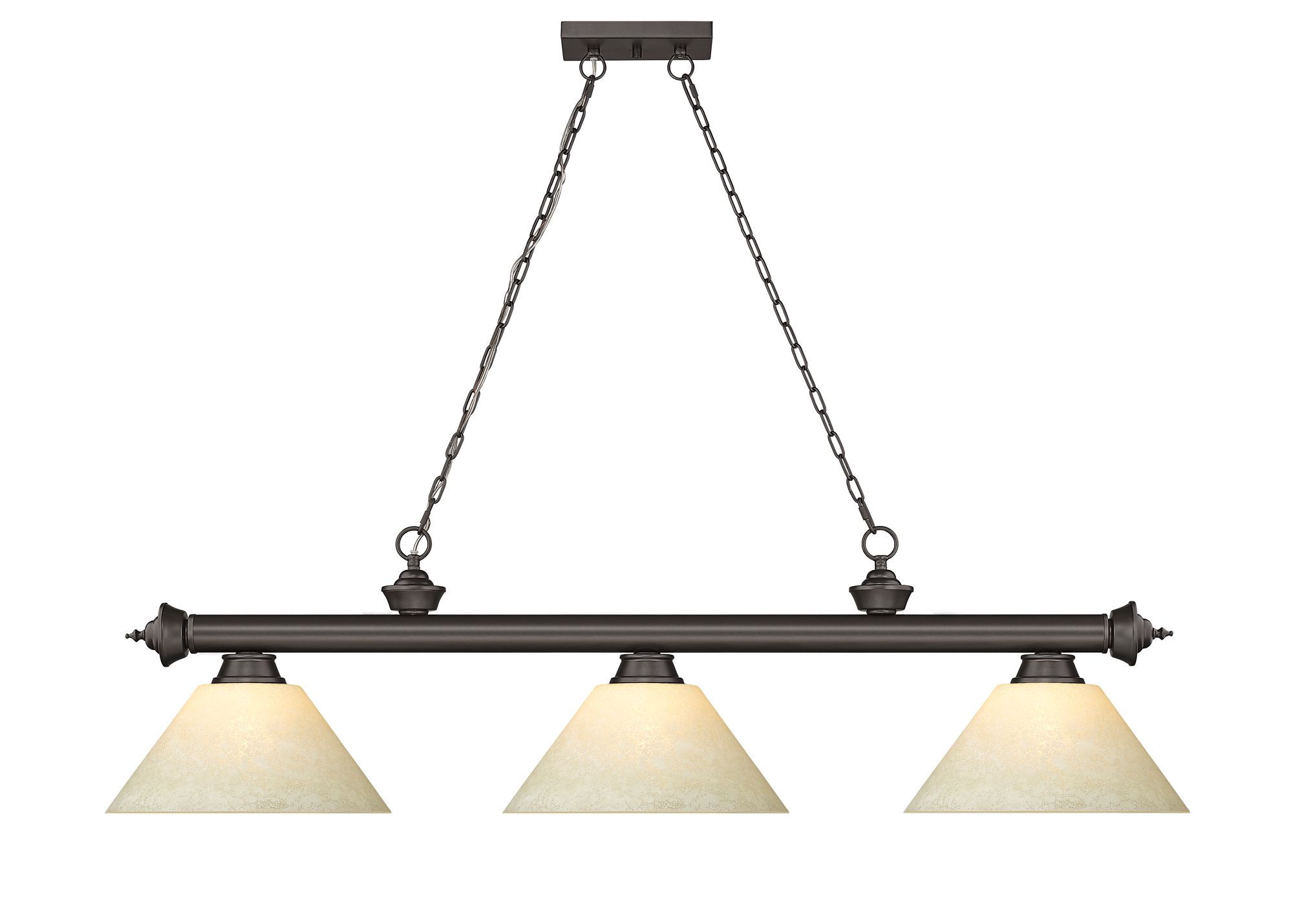 Image 4 Cordon by Z-Lite Bronze 3 Light Billiard Light more views