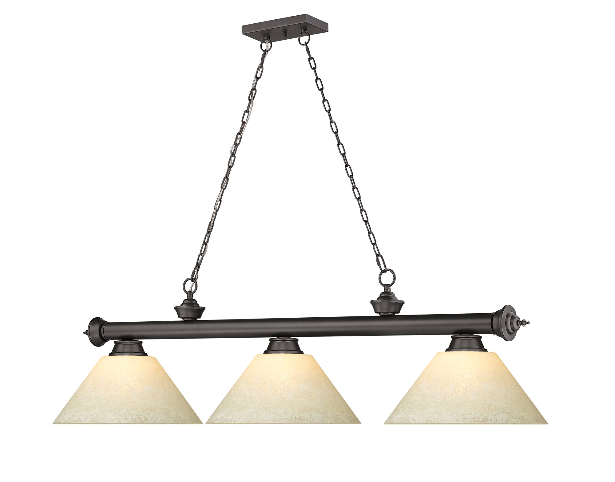 Image 5 Cordon by Z-Lite Bronze 3 Light Billiard Light more views