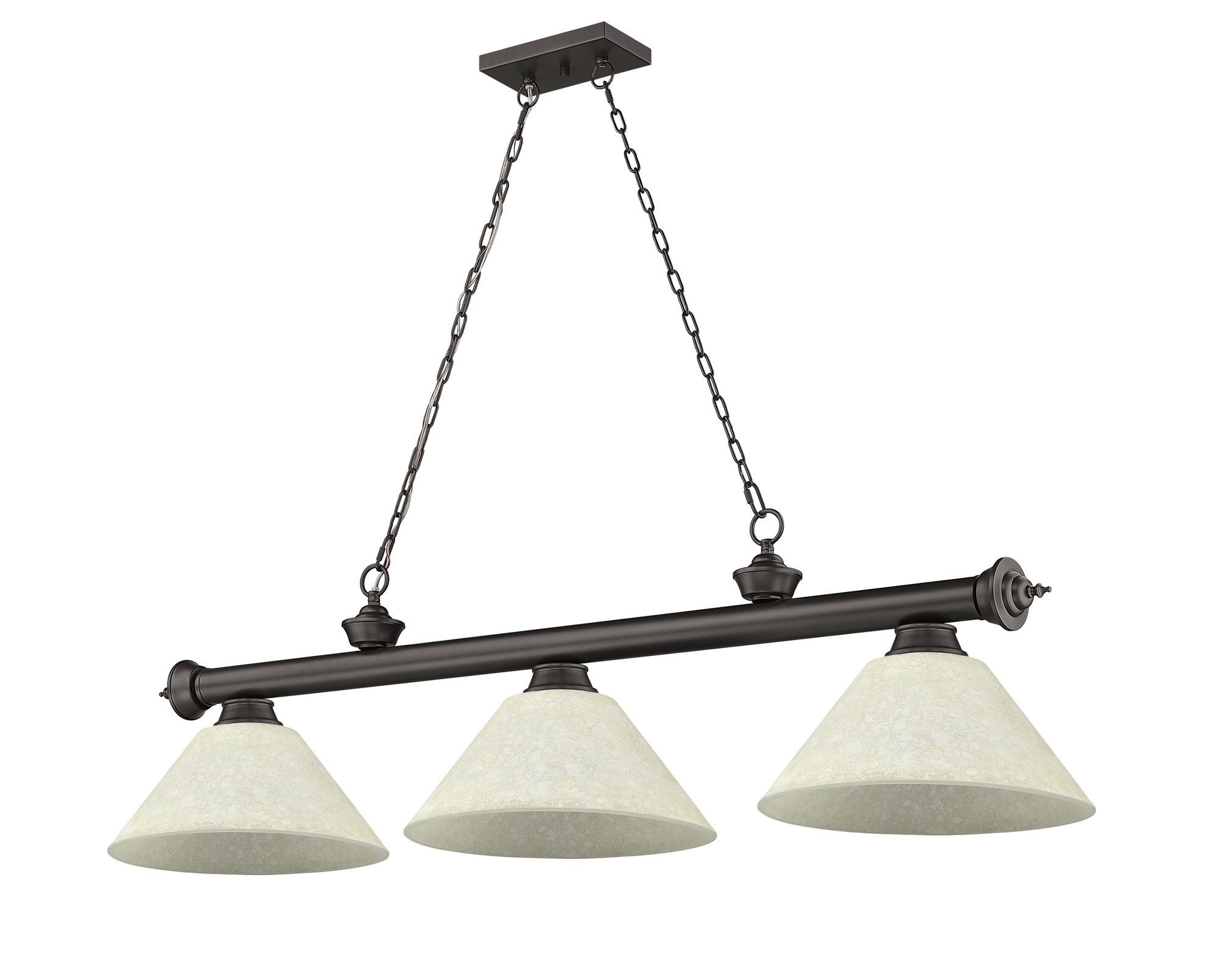 Image 7 Cordon by Z-Lite Bronze 3 Light Billiard Light more views