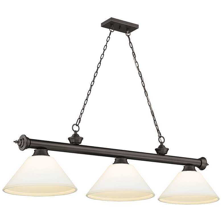 Image 1 Cordon by Z-Lite Bronze 3 Light Billiard Light
