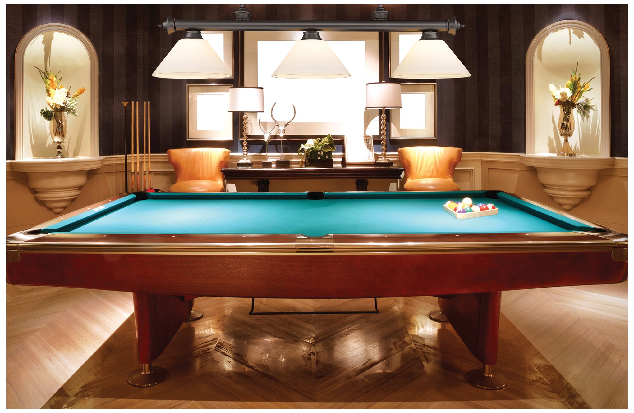 Image 3 Cordon by Z-Lite Bronze 3 Light Billiard Light more views