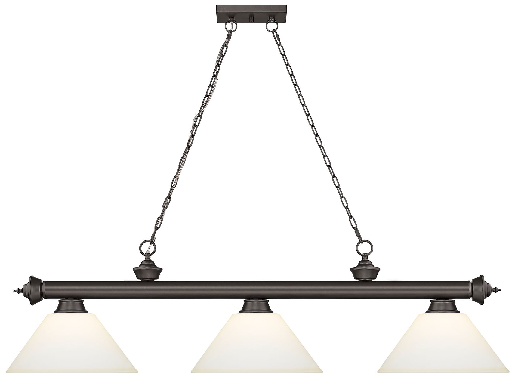 Image 4 Cordon by Z-Lite Bronze 3 Light Billiard Light more views