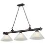 Cordon by Z-Lite Bronze 3 Light Billiard Light