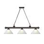 Cordon by Z-Lite Bronze 3 Light Billiard Light