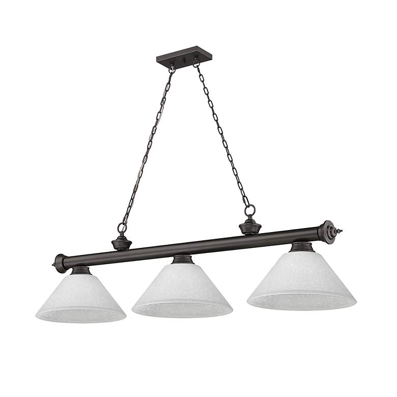 Image 7 Cordon by Z-Lite Bronze 3 Light Billiard Light more views