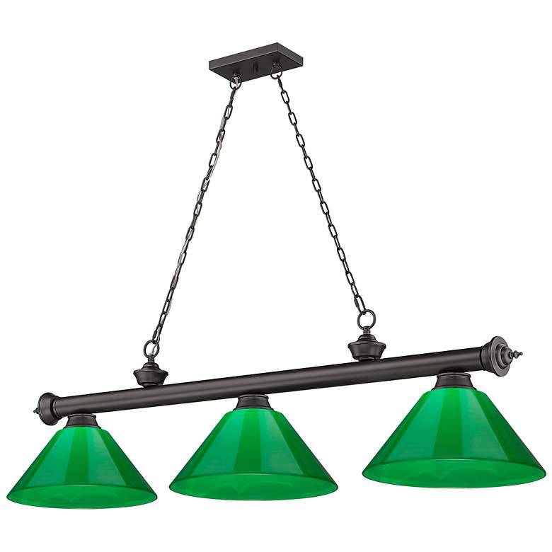 Image 2 Cordon by Z-Lite Bronze 3 Light Billiard Light