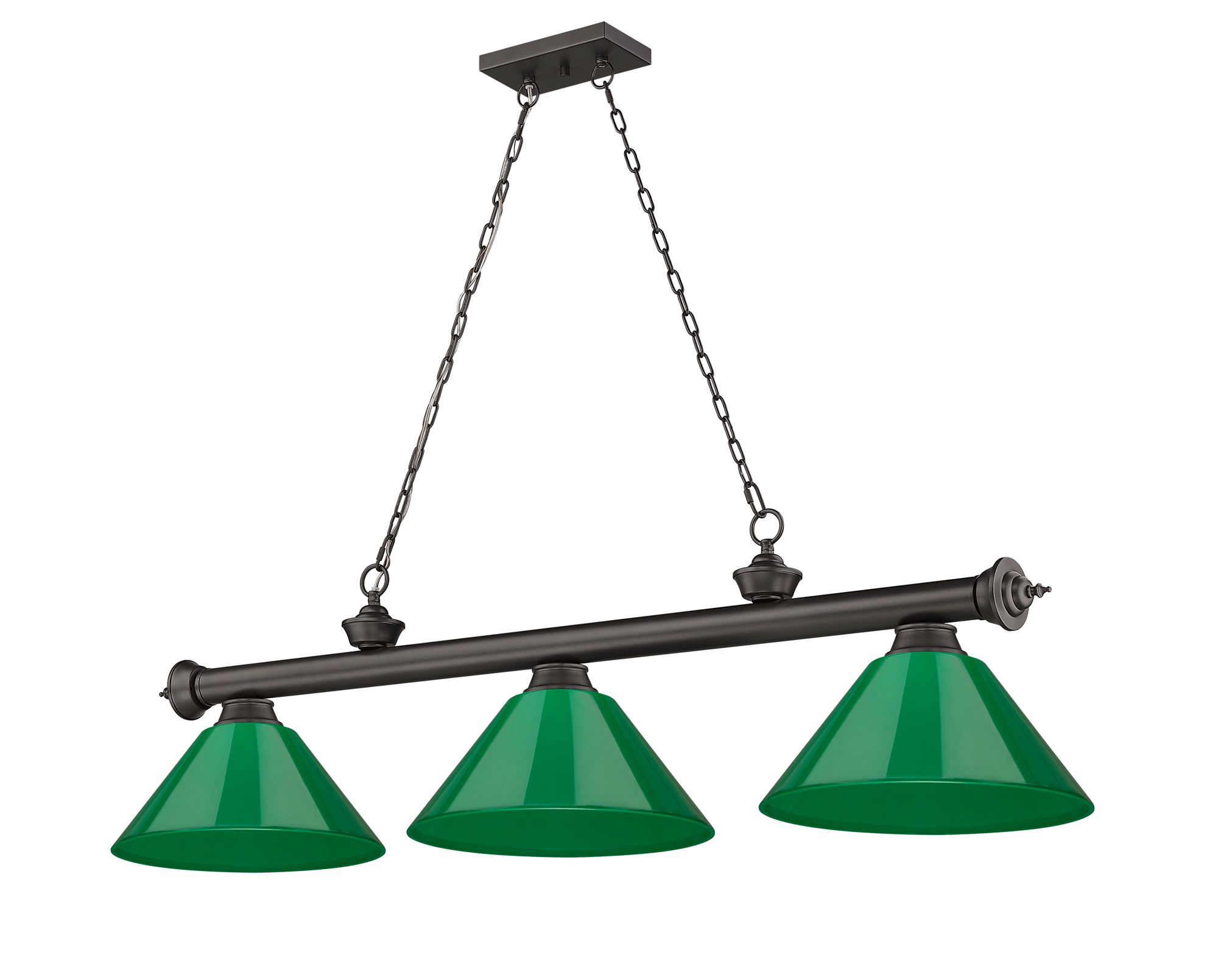 Cordon by Z-Lite Bronze 3 Light Billiard Light