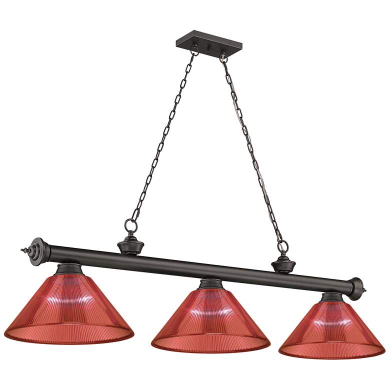 Image 1 Cordon by Z-Lite Bronze 3 Light Billiard Light