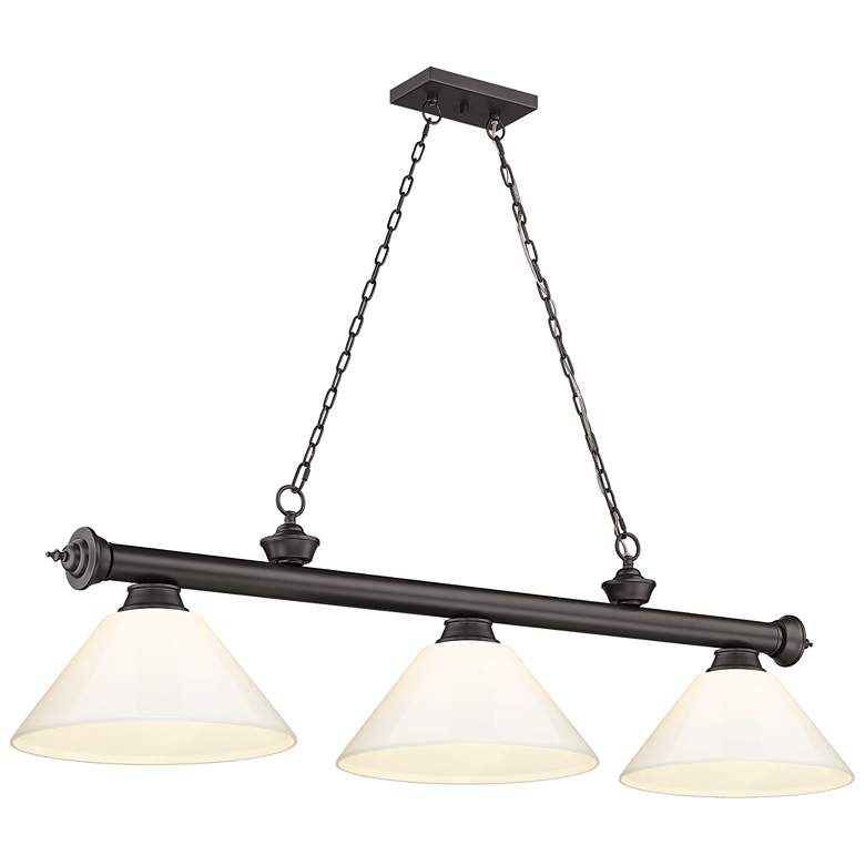Image 1 Cordon by Z-Lite Bronze 3 Light Billiard Light