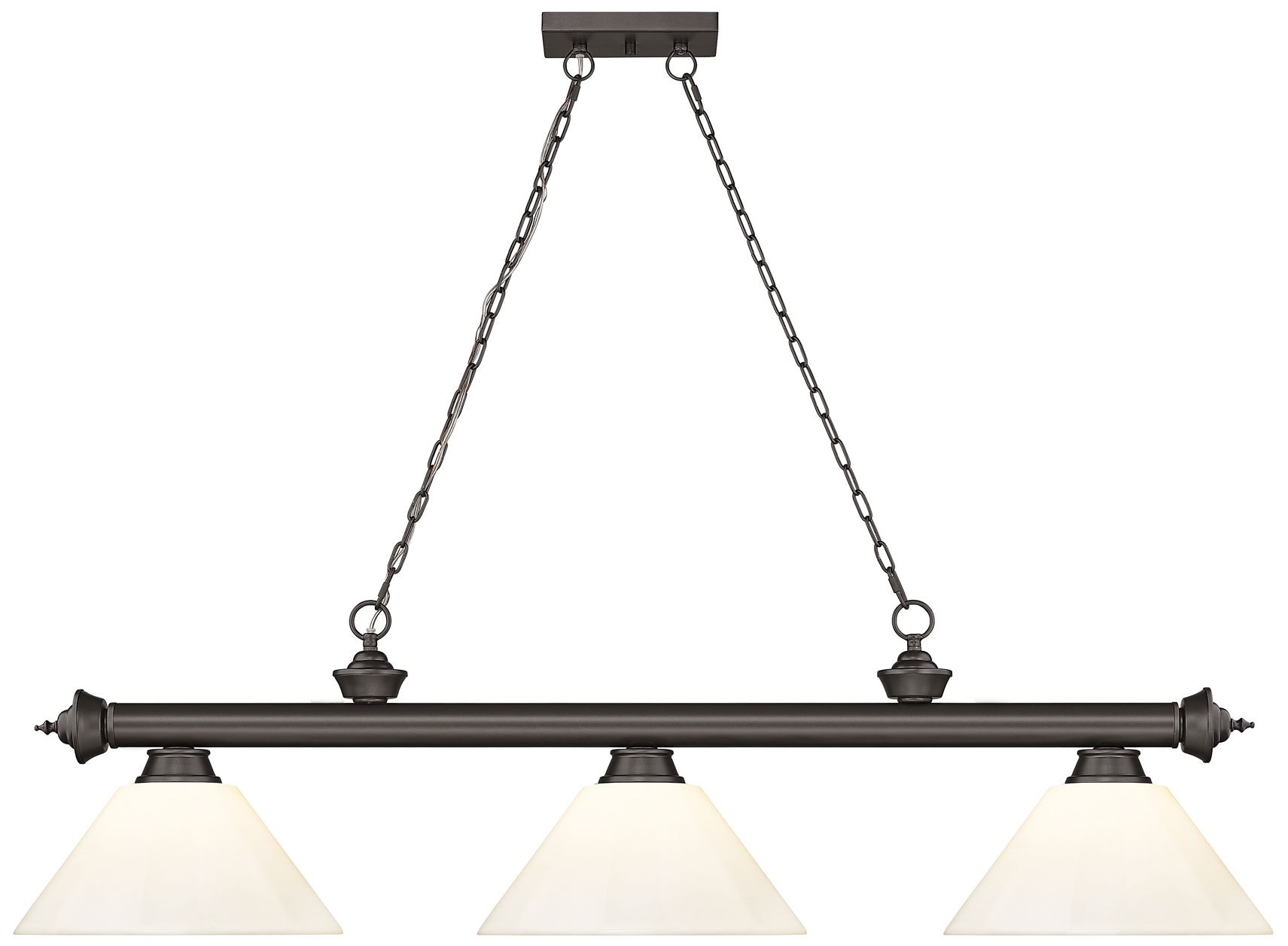 Image 4 Cordon by Z-Lite Bronze 3 Light Billiard Light more views