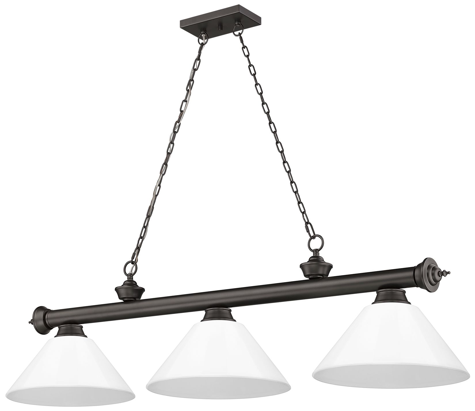 Image 7 Cordon by Z-Lite Bronze 3 Light Billiard Light more views