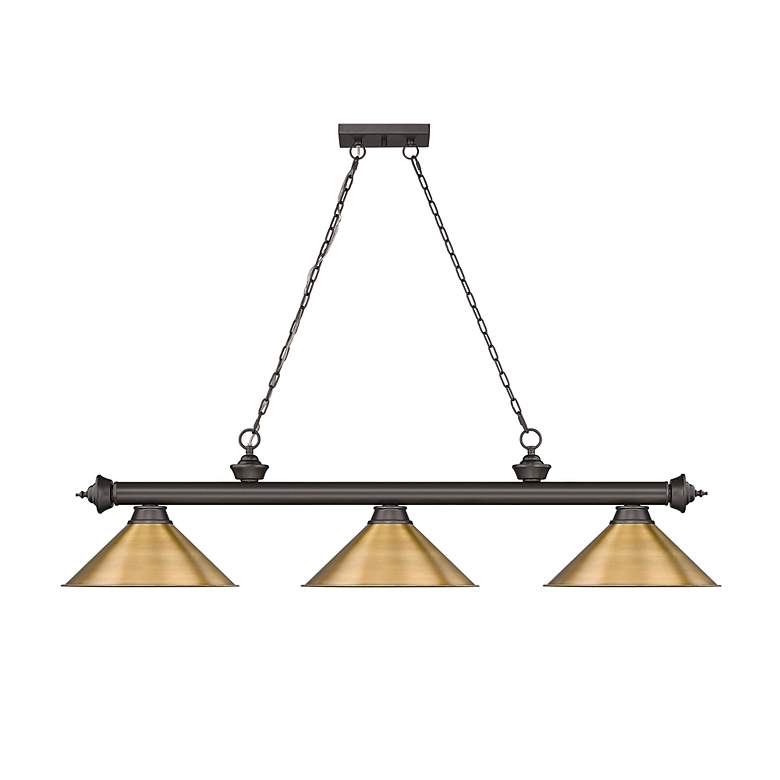 Image 5 Cordon by Z-Lite Bronze 3 Light Billiard Light more views