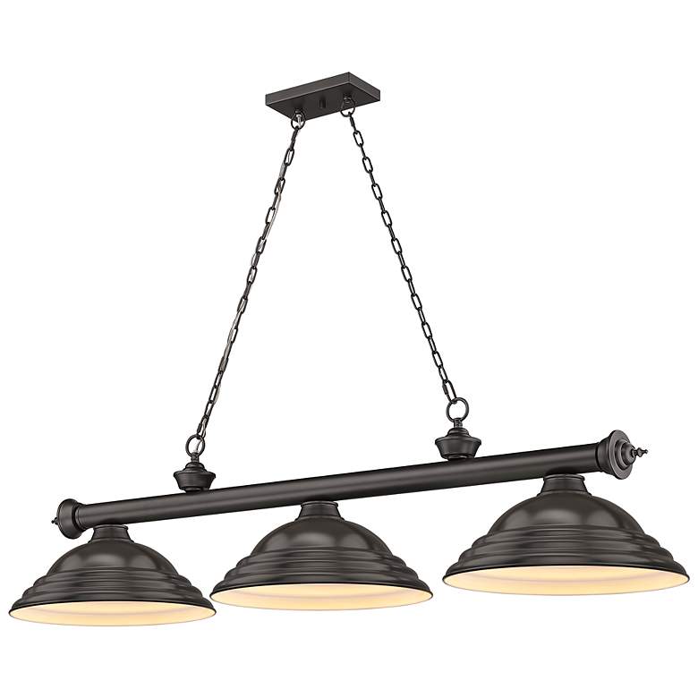 Image 2 Cordon by Z-Lite Bronze 3 Light Billiard Light