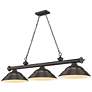 2_Cordon by Z-Lite Bronze 3 Light Billiard Light