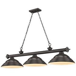 Cordon by Z-Lite Bronze 3 Light Billiard Light